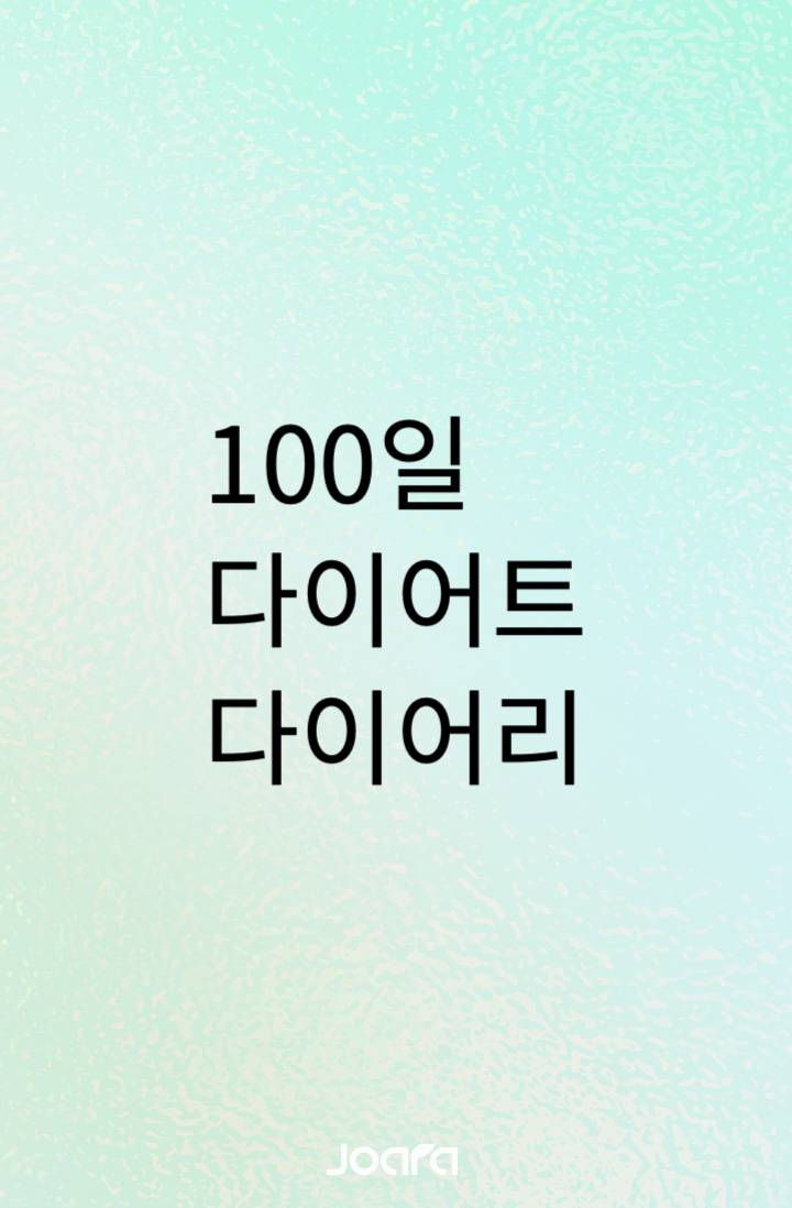 100일 다이어트 다이어리
