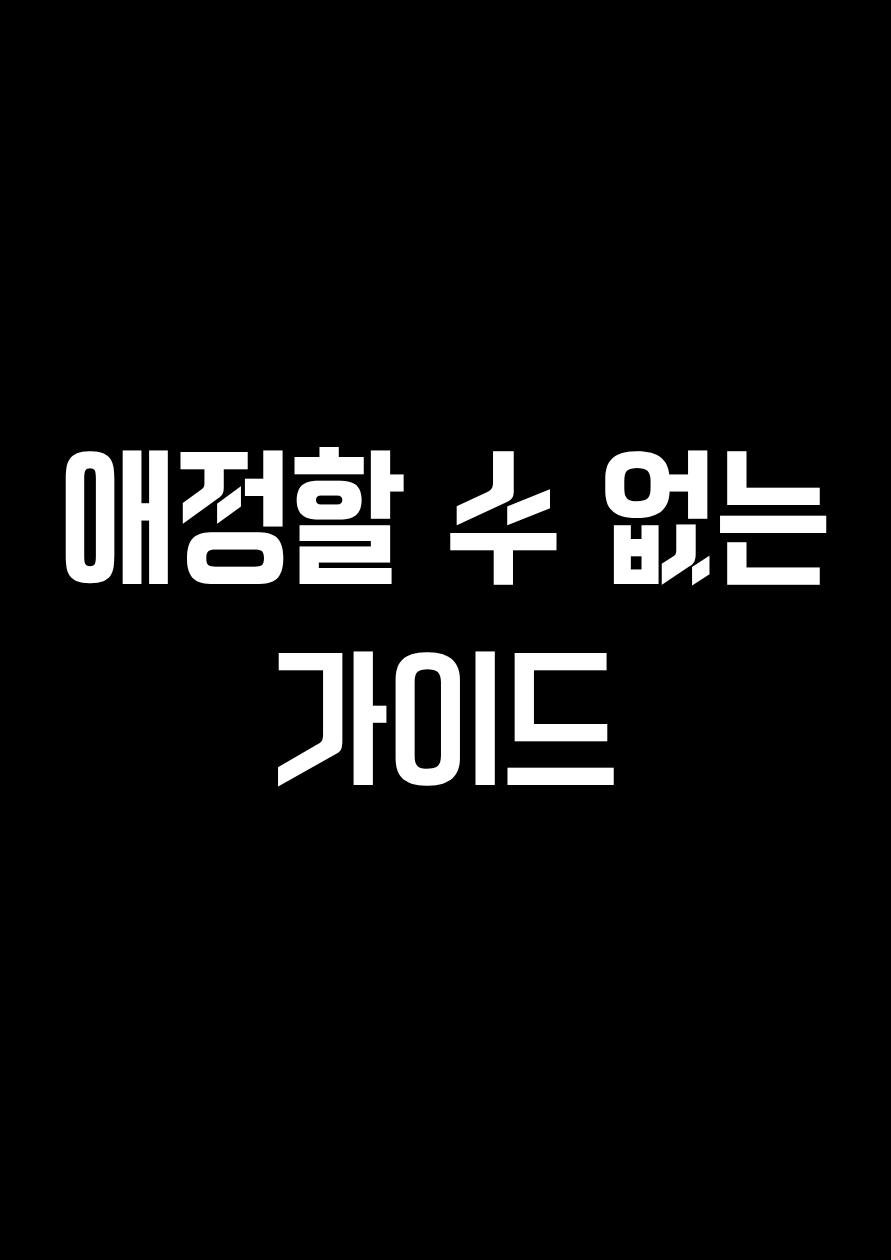 애정할 수 없는 가이드