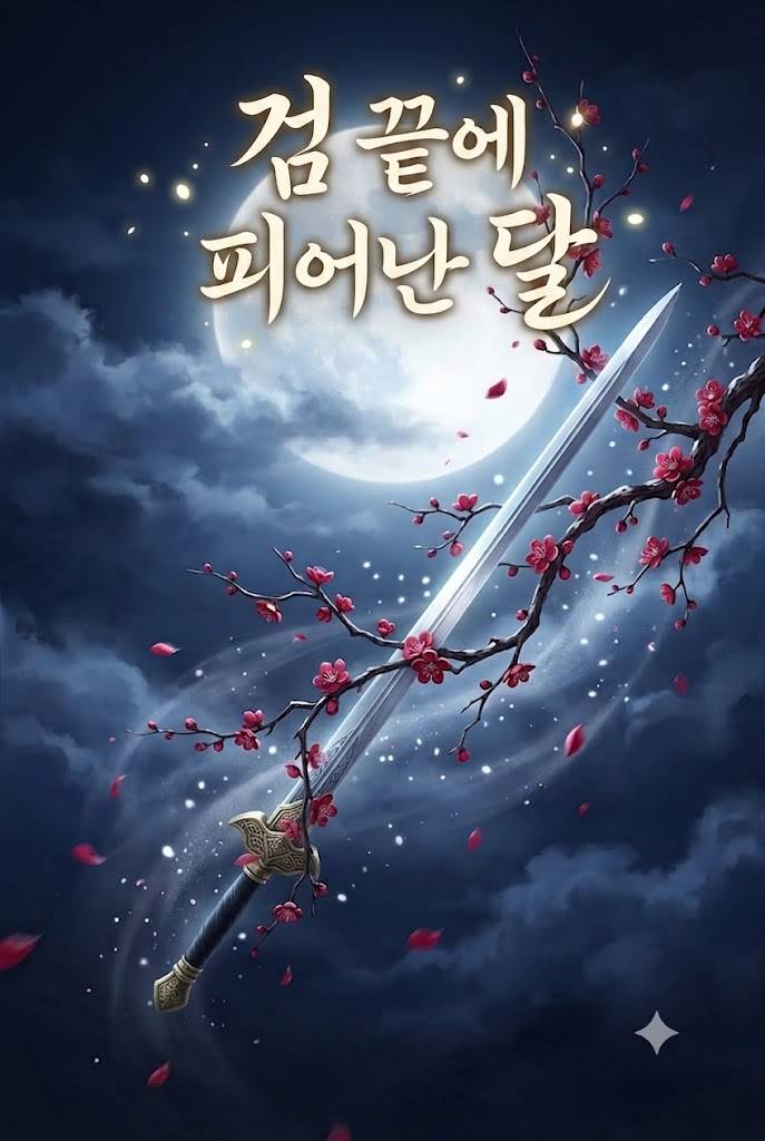 검 끝에 피어난 달