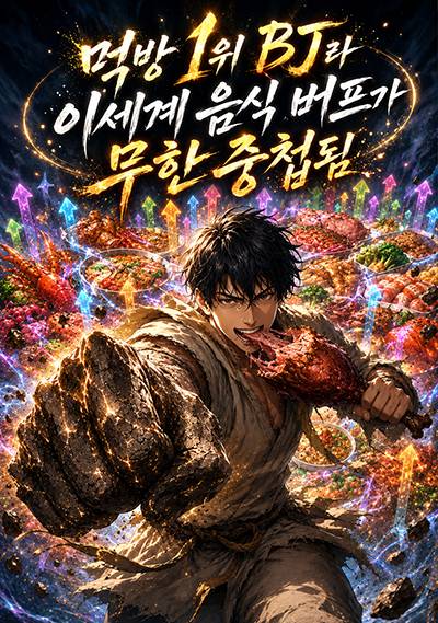 먹방 1위 BJ라 이세계 음식 버프가 무한 중첩됨