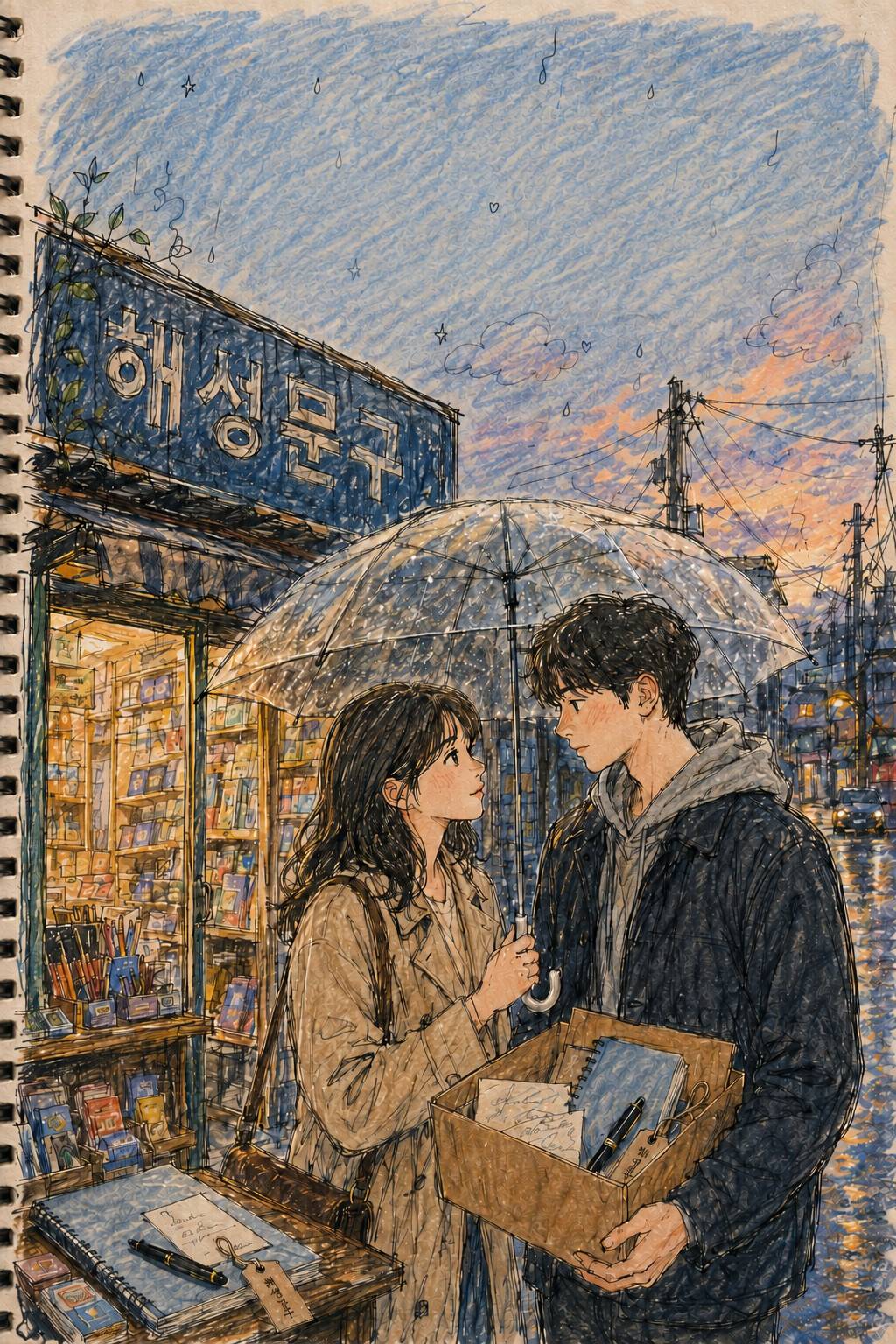 닫히는 문방구 앞에서