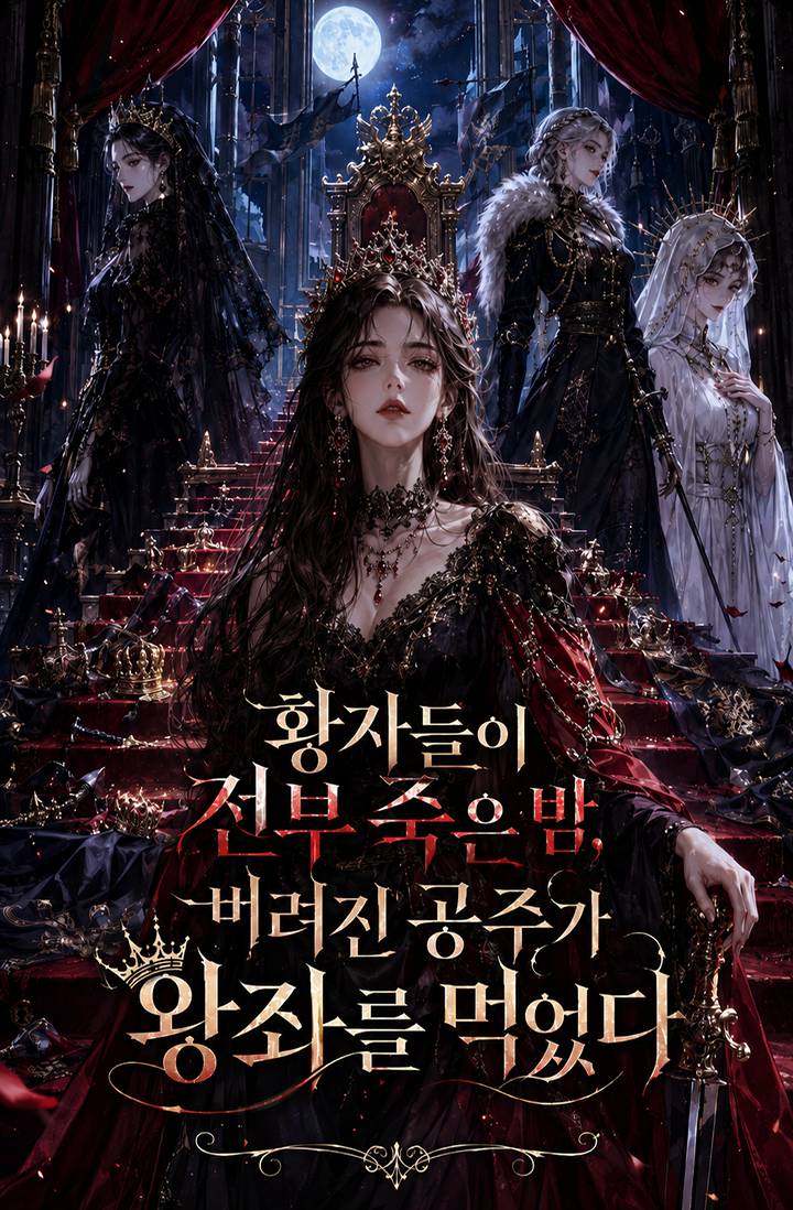 황자들이 전부 죽은 밤, 버려진 공주가 왕좌를 먹었다